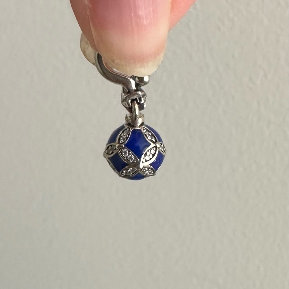 Pandora blue and silver ornament charm - Picture 2 of 5